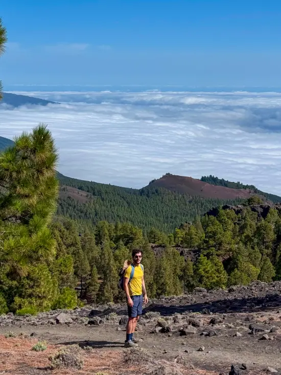 ruta de los volcanes la palma mar de nubes