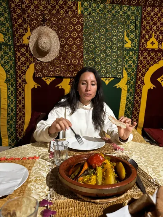 cena campamento desierto de zagora