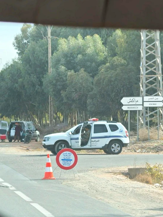 control policia carretera marruecos