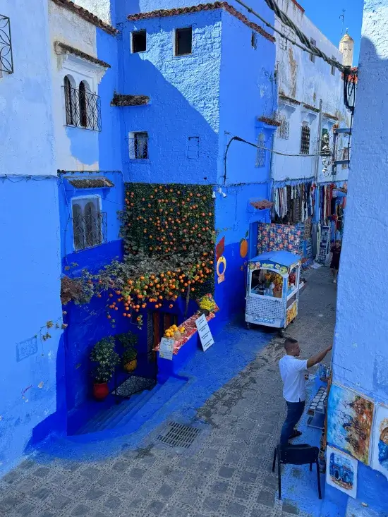 puesto de naranjas chefchaouen