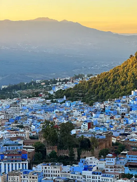 vistas mezquita española chaouen