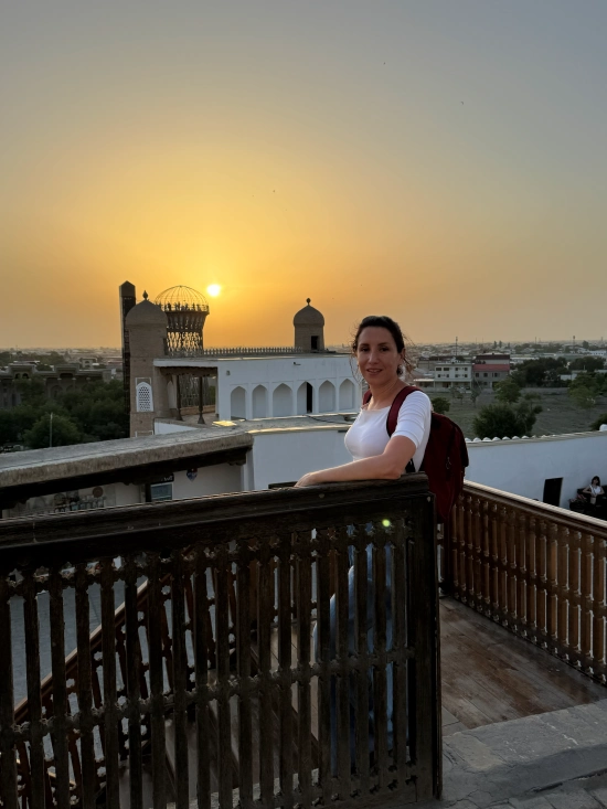 vistas atardecer fortaleza ark bujara